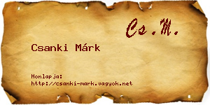 Csanki Márk névjegykártya
